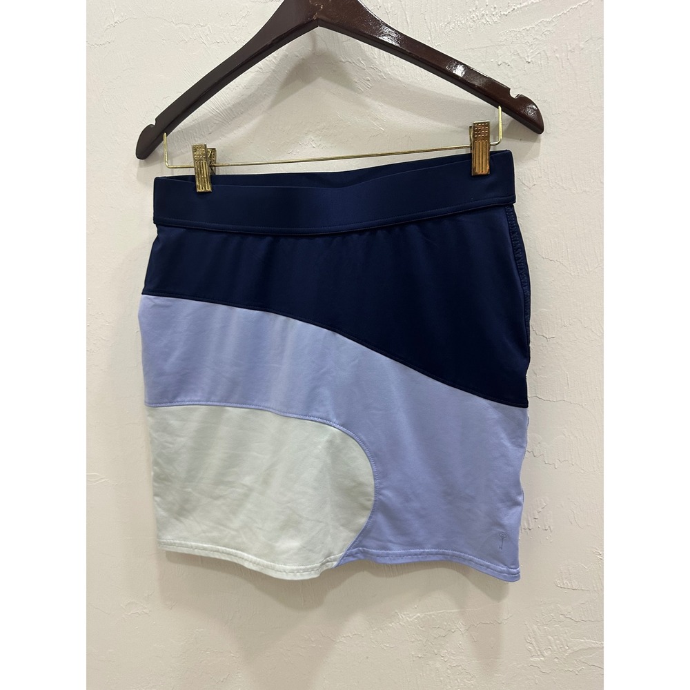 Belyn Key Women Golf Skort XS Navy Lavender Colorblock Athletic Skirt Shorts